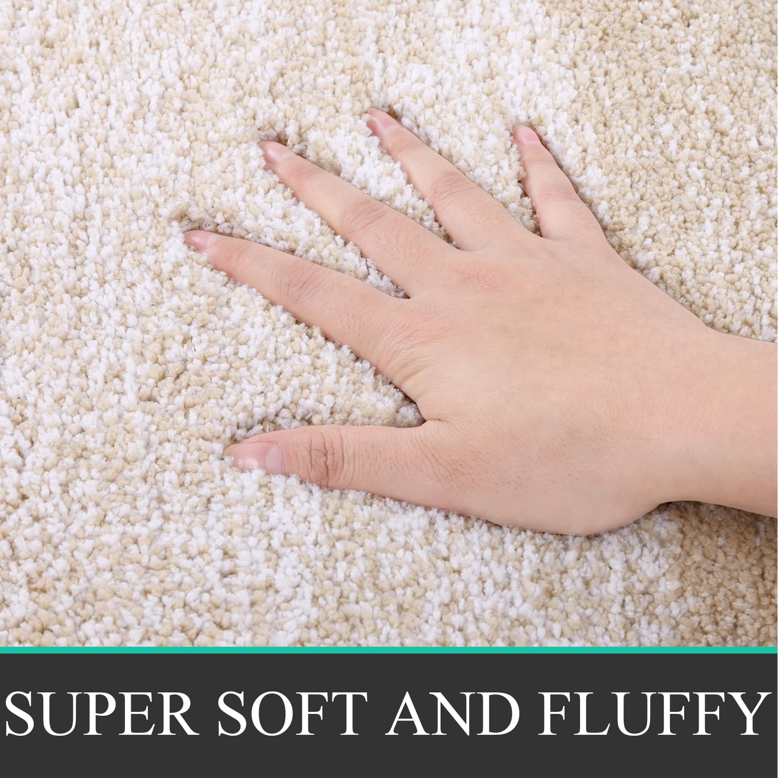 Bsmathom Bathroom Rugs Sets 4 Piece With Toilet Cover, Plush Shaggy Bathroom Rugs Non Slip Washable, Absorbent Microfiber Bathro